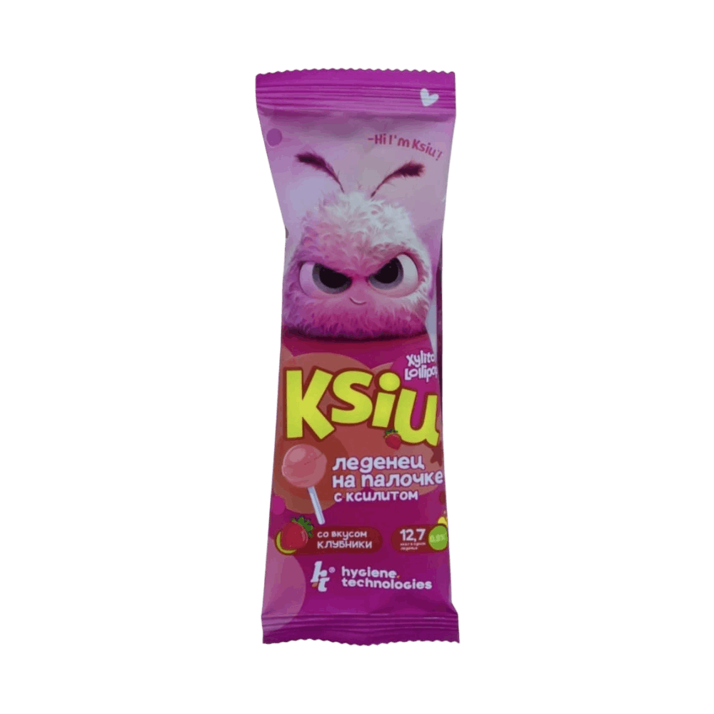 PESITRO HT PRO KSIU XYLITOL LOLLIPOP ЛЕДЕНЕЦ С КСИЛИТОЛОМ СО ВКУСОМ КЛУБНИКИ